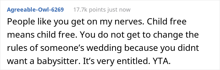 “Am I The Jerk For Bringing My Baby To A Child-Free Wedding?” “Am I The Jerk For Bringing My Baby To A Child-Free Wedding?”