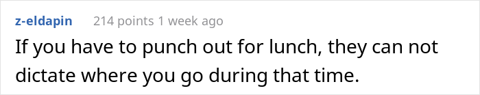 Entitled Boss Gets Slammed Online For Expecting Employees To Not Leave The Building During Lunch Hours Entitled Boss Gets Slammed Online For Expecting Employees To Not Leave The Building During Lunch Hours