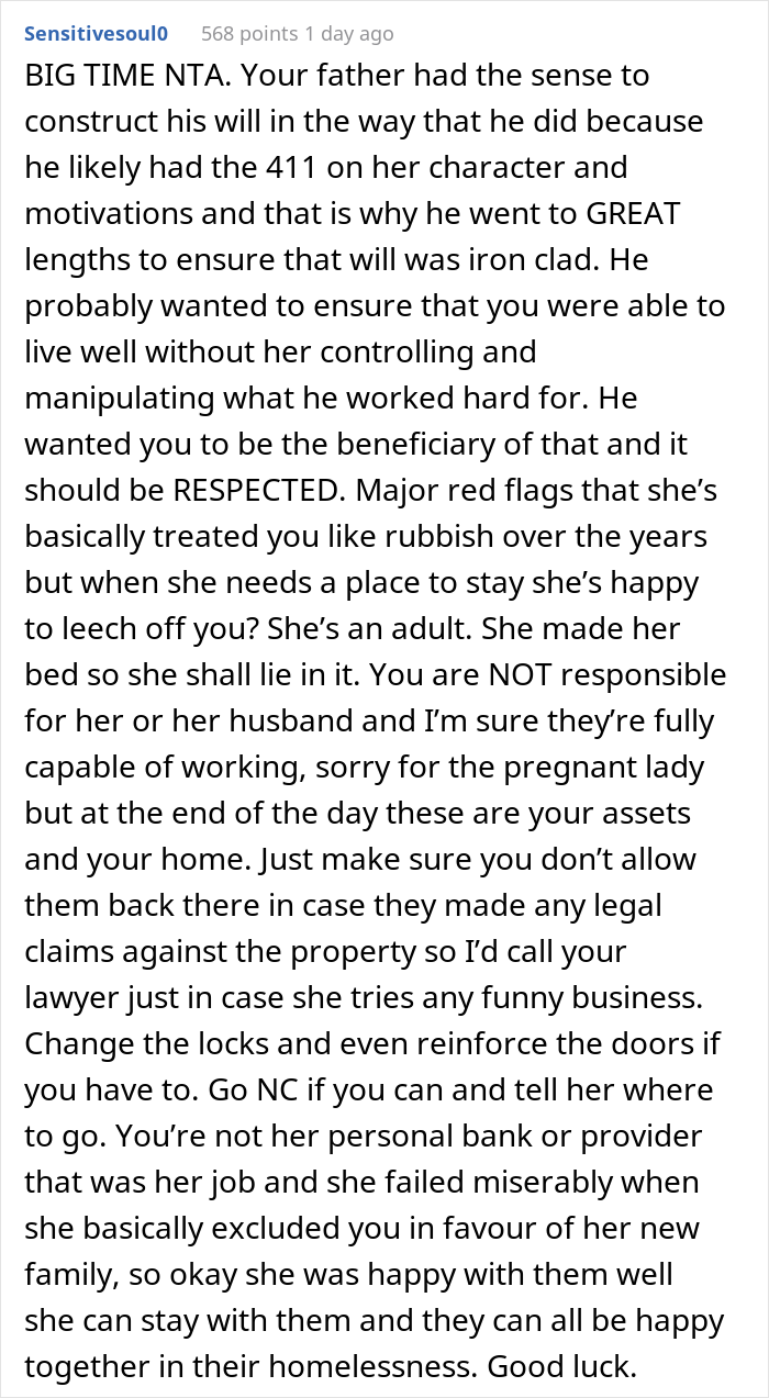 Mom Kicked Her 17 Y.O. Son Out Of The House He Owned By Inheritance, When He Grew Up, He Changed All The Locks While She Was Away Mom Kicked Her 17 Y.O. Son Out Of The House He Owned By Inheritance, When He Grew Up, He Changed All The Locks While She Was Away