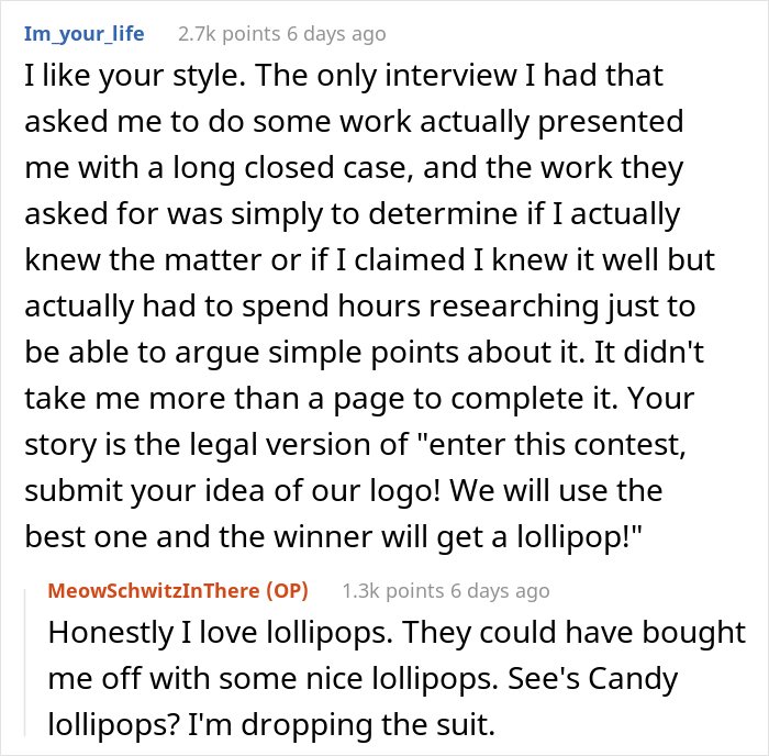 Lawyer Is Asked To Hand In ‘A Free Writing Sample’ As Part Of His Job Interview, Makes The Firm Regret It Later Lawyer Is Asked To Hand In ‘A Free Writing Sample’ As Part Of His Job Interview, Makes The Firm Regret It Later
