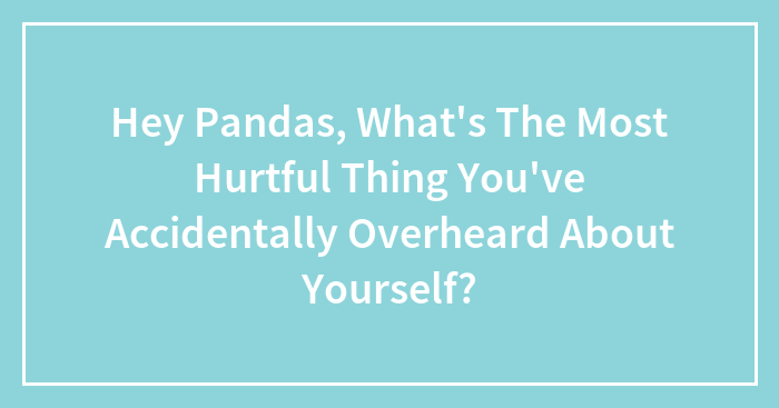 Hey Pandas, What’s The Most Hurtful Thing You’ve Accidentally Overheard About Yourself? (Closed)