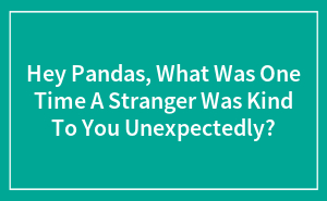 Hey Pandas, What Was One Time A Stranger Was Kind To You Unexpectedly?