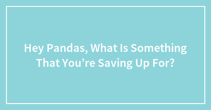 Hey Pandas, What Is Something That You’re Saving Up For? (Closed)