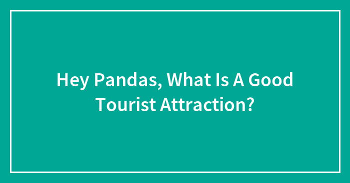 Hey Pandas, What Is A Good Tourist Attraction?