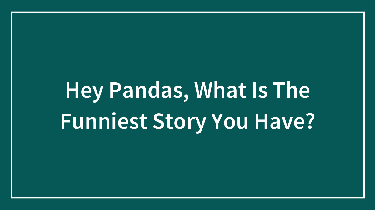 Hey Pandas, What Is The Funniest Story You Have?
