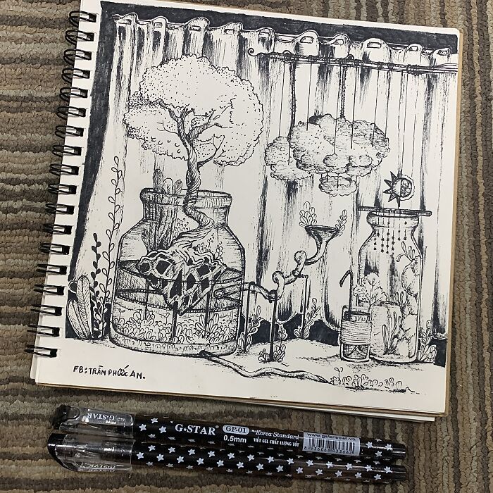 I Just Draw One Thing After Another Until I Can’t Draw Any More Using All But A Pen (6 Pics)