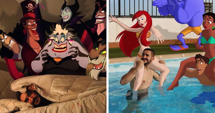 Elementary School Teacher Photoshops Classic Disney Characters Into His Life And The Result Is Captivating (29 New Pics)