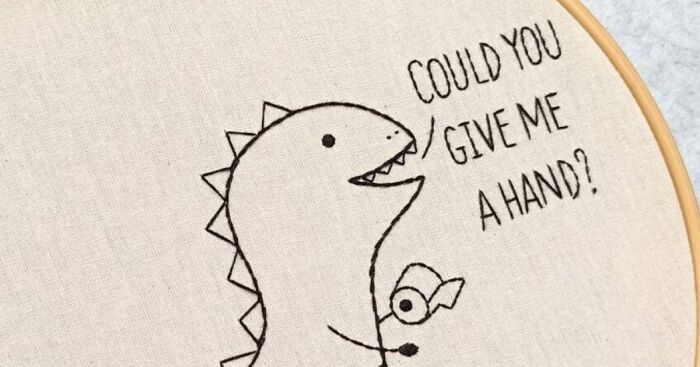 “Bathroom Door Decor”: I Made This Collection Of Hand Embroidery Pieces (6 Pics)