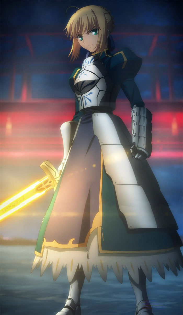 Saber wearing armour