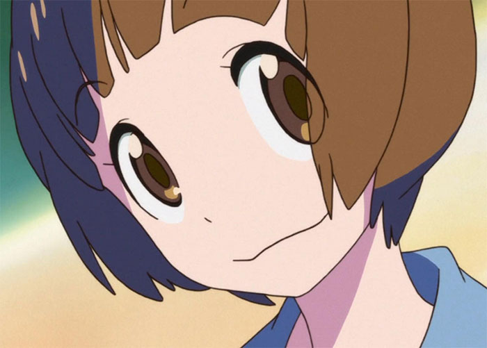Female anime character with short brown hair and blue shirt, an all-time fan favorite.