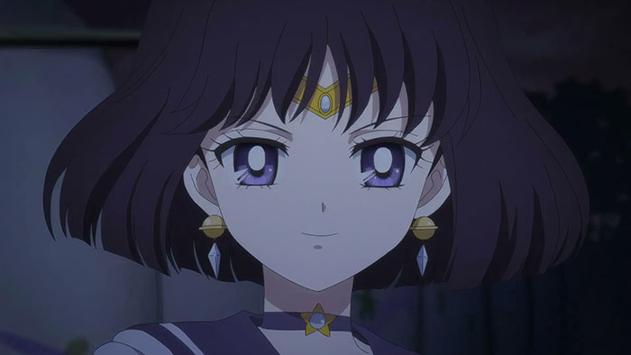 Anime character with a dark bob haircut and purple eyes, wearing a headpiece and matching accessories, representing favorite female anime characters.