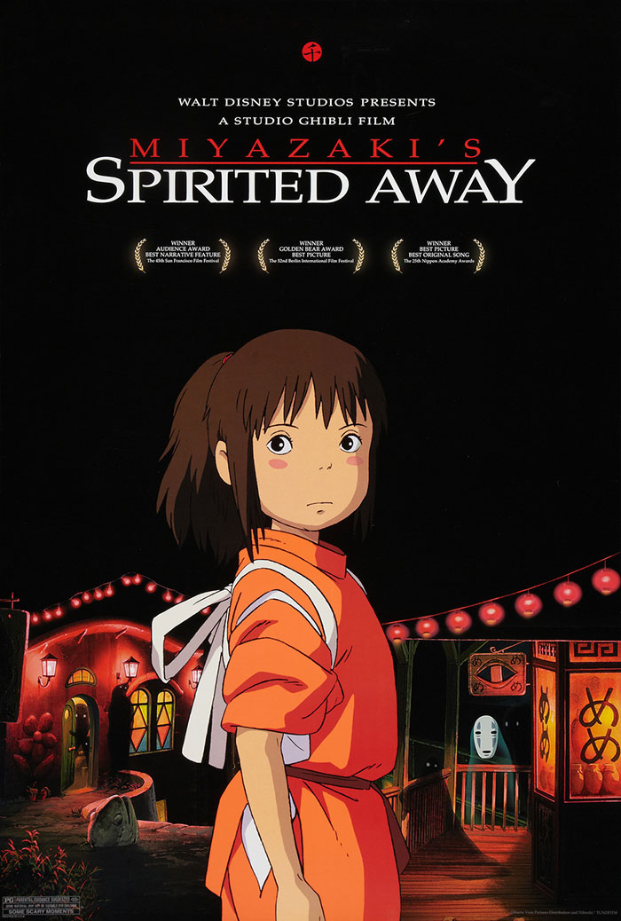 Anime poster of Spirited Away