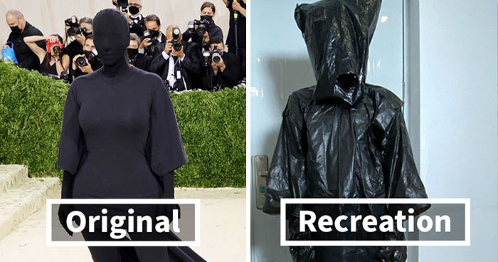 30 Hilarious Low-Cost Recreations Of Ridiculous Celebrity Outfits By Funny Toheeb (New Pics)