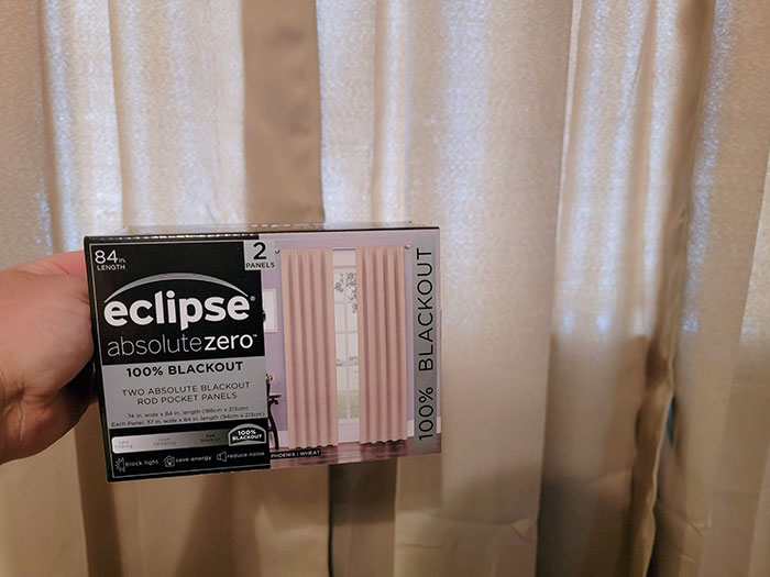Eclipse Absolute Zero 100% Blackout Window Curtains vs. What You Actually Get