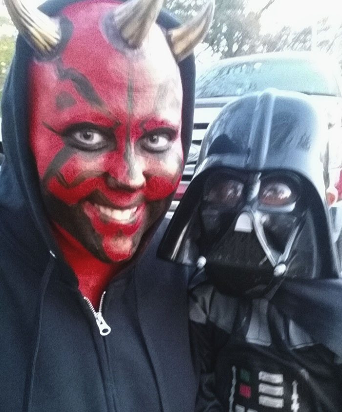 I Beat Cancer This Year And Lost My Hair In The Process. My 4-Year-Old Son Wanted To Be Darth Vader For Halloween, So I Surprised Him As Darth Mom