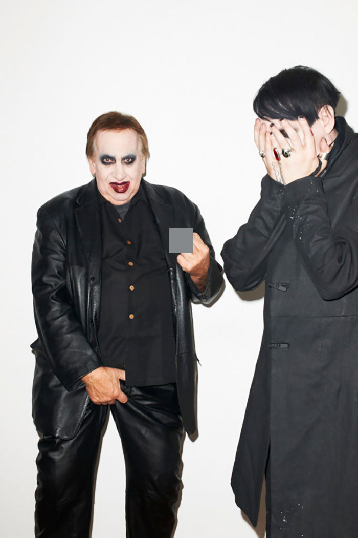 El padre de Marilyn Manson le sorprendió disfrazándose de él e interrumpiendo su sesión de fotos