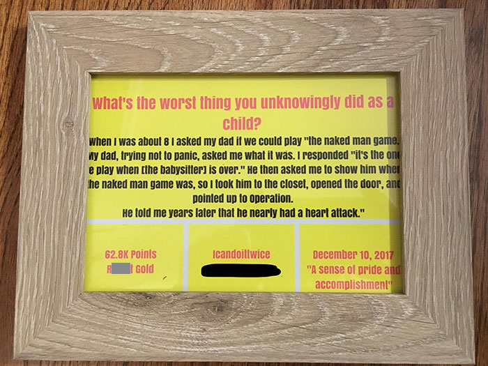 My Brother Gave Me A Framed Photo Of My Most Upvoted Comment Of All Time For Secret Santa This Year