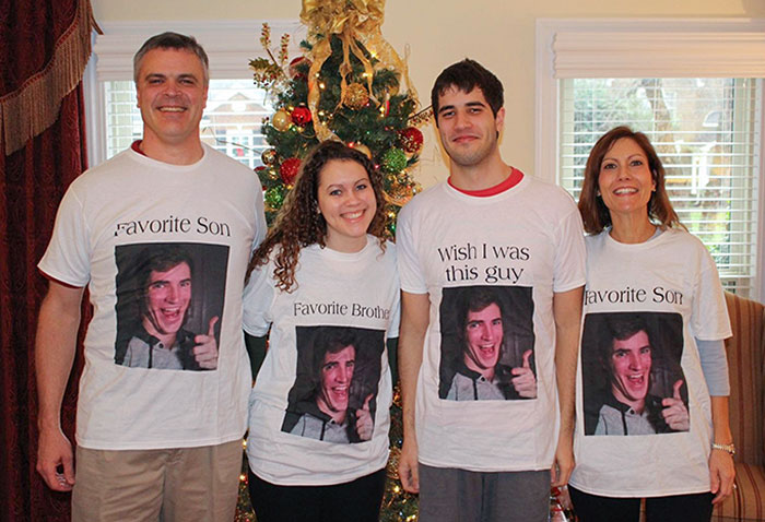 Bought My Family Customized T-Shirts With My Face On Them. They Loved It