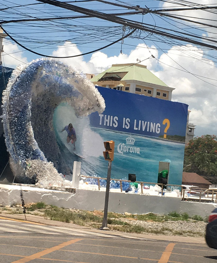 This Corona Ad Regarding The Massive Garbage Problem In Our Beaches/Ocean. Waves Are Made Out Of Plastic Bottles
