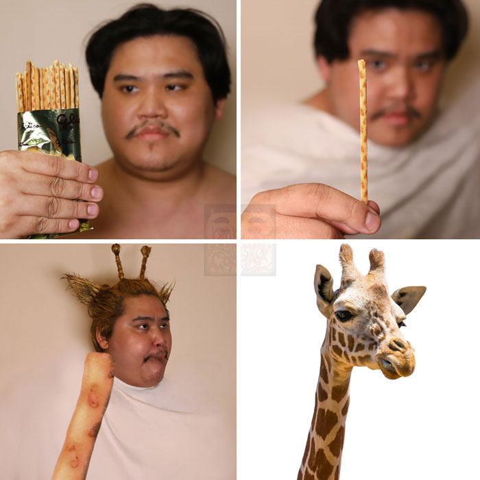 Man cosplay giraffe