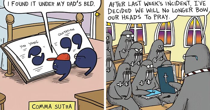 Artist Makes One-Panel Comics Filled With Absurd Situations And Silly Humor (50 Pics)