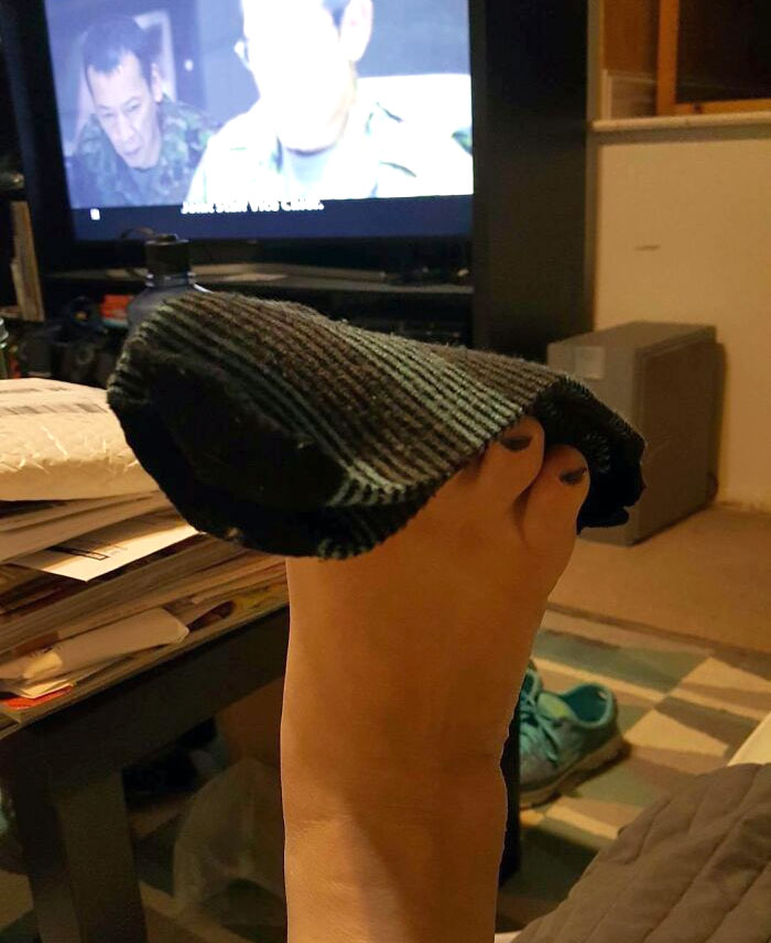 When You Ask Your Darling Husband To Bring You Socks And Put On Your Cold Feet