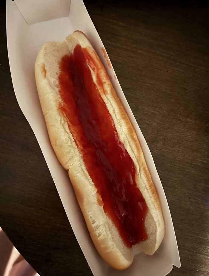 Ordered A Hot Dog With Ketchup Only. They Sorta Got It Right