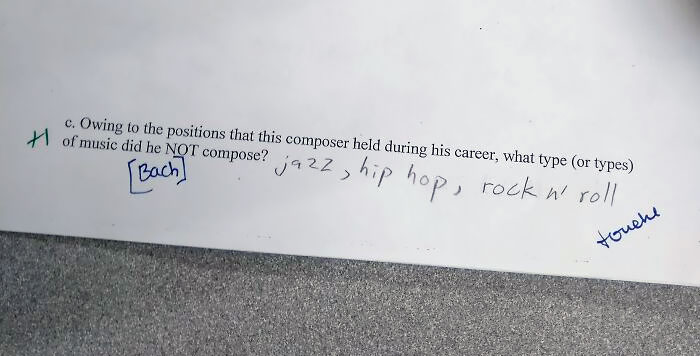 Taking Advantage Of A Poorly Worded Question On A Music History Test