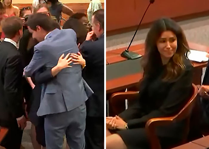 Johnny Depp’s Lawyer Camille Vasquez In Tears As She Hugs Colleagues After Defamation Trial Win
