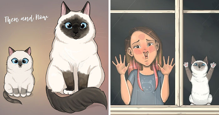 “What It’s Like To Have A Cat”: 40 Illustrations By This Artist (New Pics)
