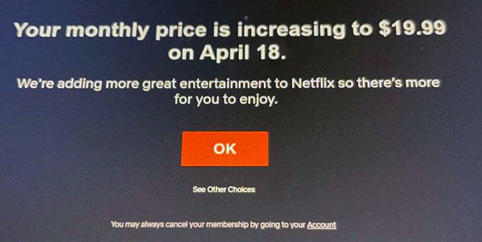 Netflix’s Annual Revenue In 2021 Was Almost $30 Billion. They Celebrate This By Raising Prices Yet Again