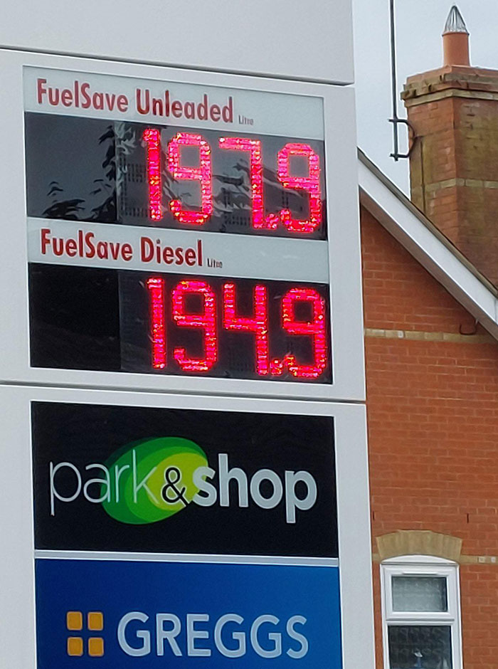 Petrol Prices In London Right Now. That’s $11.27 Per Gallon For You US Guys