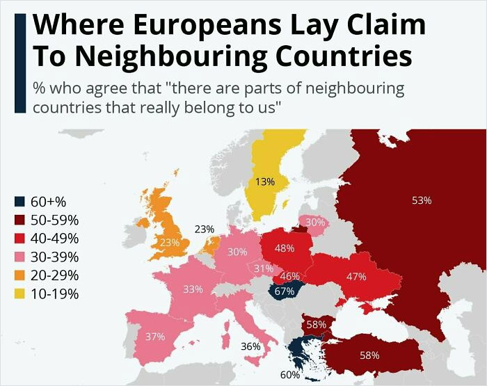 Where Europeans Lay Claim To Their Neighboring Countries