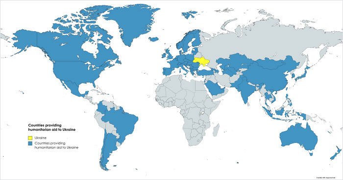 Countries Providing Humanitarian Aid To Ukraine