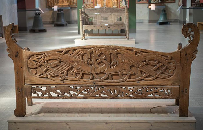 The Oldest Piece Of Furniture In Sweden, Kungsårabänken, A Sofa Dating From The Viking Age (1000-1100 A.D.)