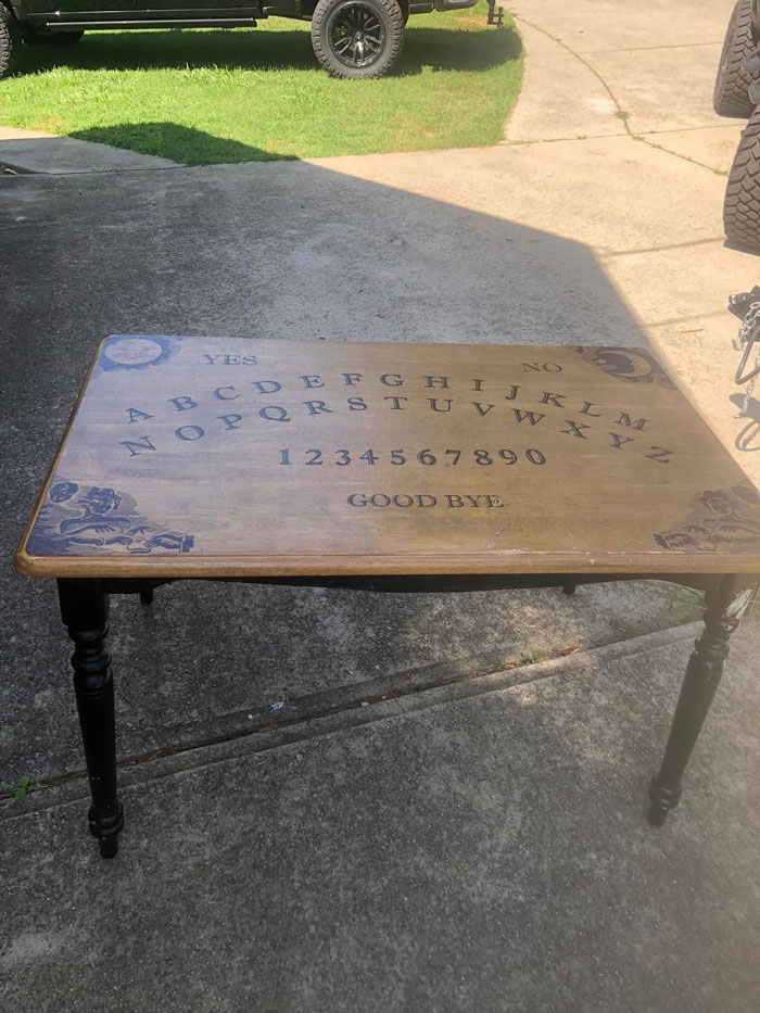 Found this unique table while thrift.  Very complicated