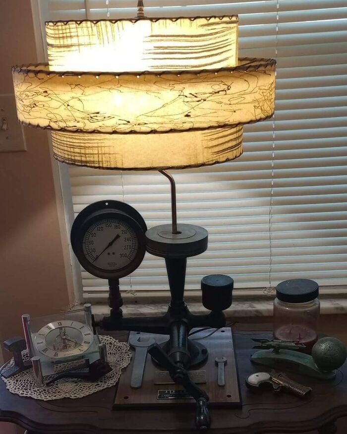 The Lamp Shade Was My Late Mother's Waited Till I Found The Perfect Lamp For It.