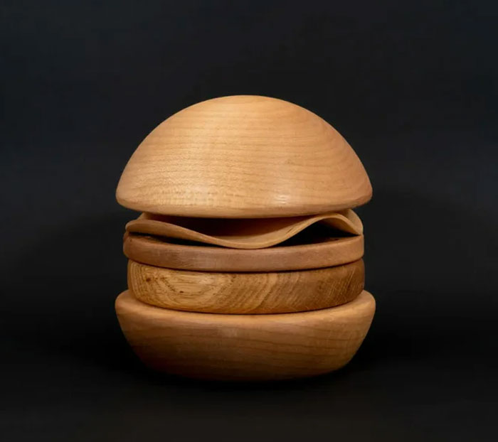 Wooden Burger. My Life As A Woodworker Has Finally Peaked. It's All Downhill From Here