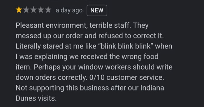 Restaurant Customer Leaves A 1-Star Review Saying She’ll No Longer Support It, Owner Responds And Goes Viral