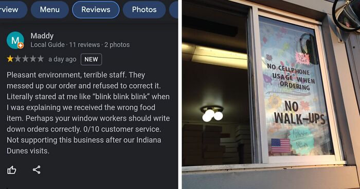 Restaurant Customer Leaves A 1-Star Review Saying She’ll No Longer Support It, Owner Responds And Goes Viral