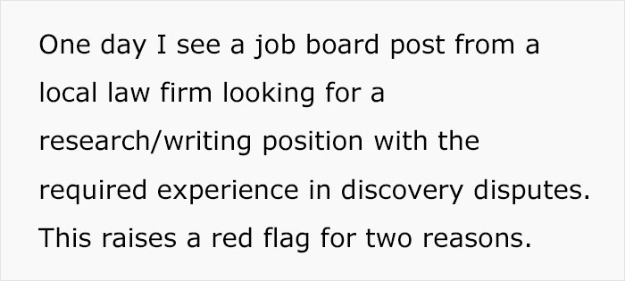 Lawyer Is Asked To Hand In ‘A Free Writing Sample’ As Part Of His Job Interview, Makes The Firm Regret It Later Lawyer Is Asked To Hand In ‘A Free Writing Sample’ As Part Of His Job Interview, Makes The Firm Regret It Later