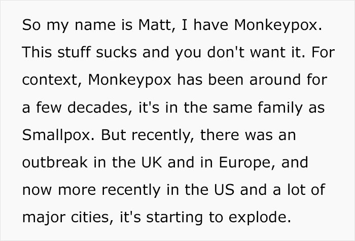 Monkeypox Is Starting To Spread More Widely And This Guy Shares What You Can Expect As He Went Through It Himself Monkeypox Is Starting To Spread More Widely And This Guy Shares What You Can Expect As He Went Through It Himself