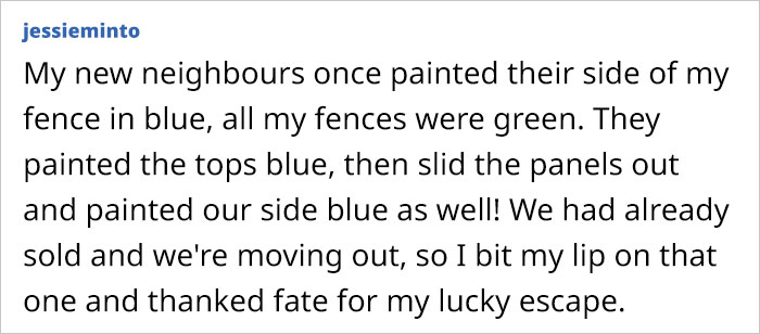 Person Says Their Side Of The Fence Looks Awful After Neighbor Painted Only Theirs