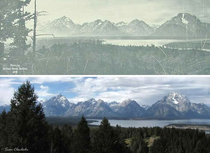 1878 - 2022. Tetons. Not Much Has Really Changed In This Photo. But I Still Think It's Neat