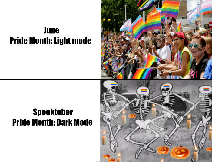 I'm A Dark Mode Fan, In Regards To My Phone And To My Pride Month
