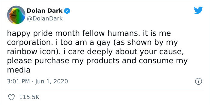 Happy Pride Month Fellow Humans. It Is Me Corporation. I Too Am A Gay