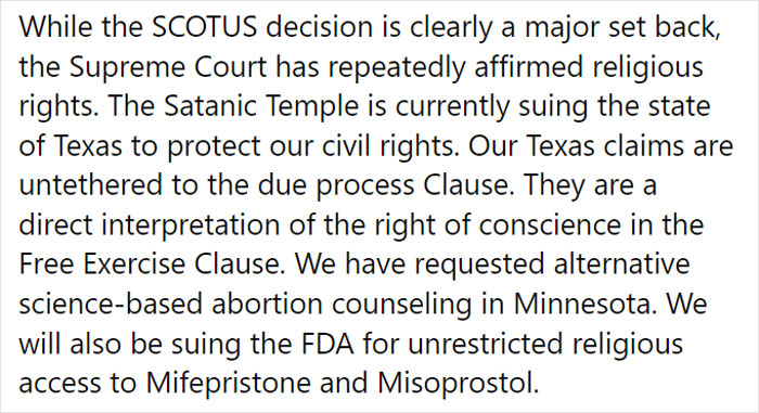 Surprising Tactic In The Fight To Preserve Abortion Rights In The U.S. Comes From None Other Than The Satanic Temple, Which Upholds Religious Abortion Rituals Surprising Tactic In The Fight To Preserve Abortion Rights In The U.S. Comes From None Other Than The Satanic Temple, Which Upholds Religious Abortion Rituals
