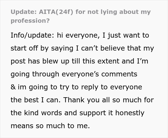 24 Y.O. Woman Blamed Of “Hiding” Her Actual Job As She Told Folks She’s A Software Engineer 24 Y.O. Woman Blamed Of “Hiding” Her Actual Job As She Told Folks She’s A Software Engineer