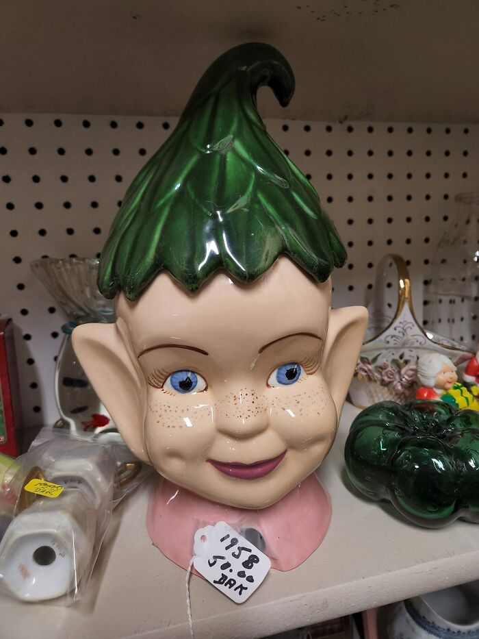 Saw These At An Antique Shop Today. My Nana Had This Pixie Cookie Jar