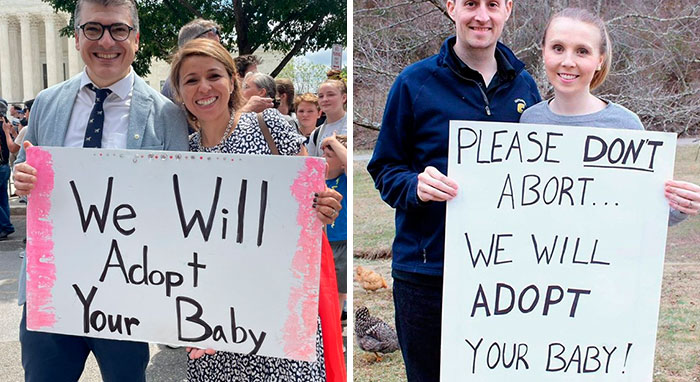 People Are Destroying Couple With “We Will Adopt Your Baby” Sign, And Here Are 30 Of The Best Posts